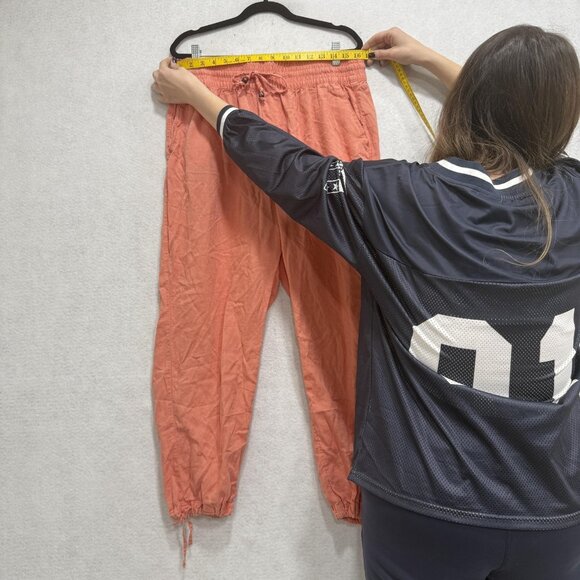 C&C California Pants Womens XL Coral Linen Blend Drawstring Jogger Lounge - Picture 5 of 9